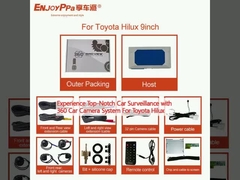 Experiência de vigilância de carro de primeira linha com sistema de câmera de carro 360 para Toyota Hilux