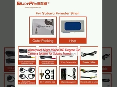 Sistema de câmera de carro de visão noturna à prova d'água 360 graus para Subaru Forest