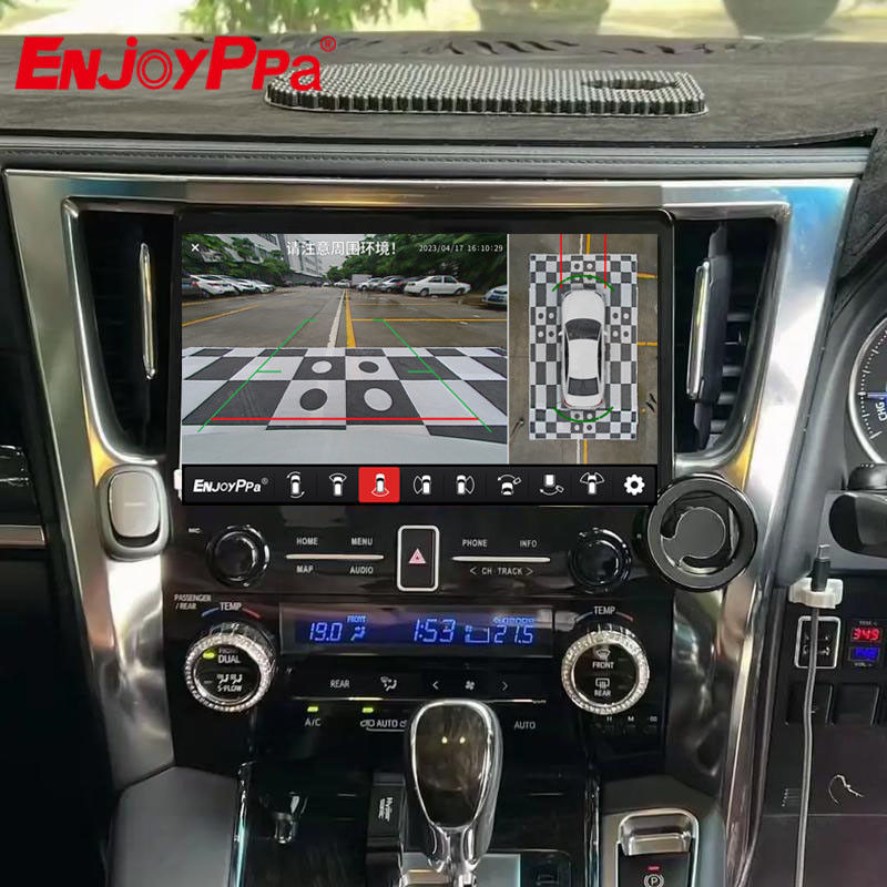 Câmeras de estacionamento à prova d'água 360° com Carplay para Toyota Alphard série 30