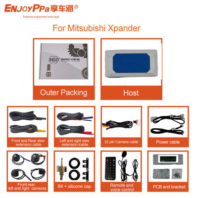 Kit de câmera de carro de 8 polegadas 360 com visão noturna para Mitsubishi Xpander