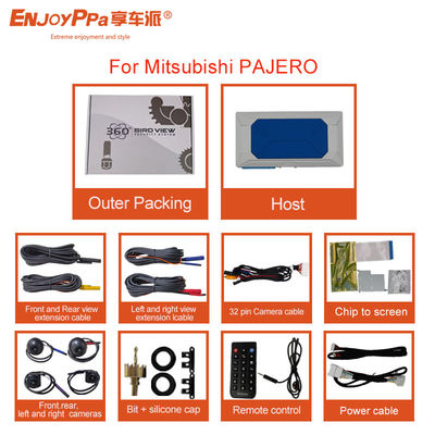 1 GB LPDDR4 360 Sistema de câmera de veículo Para Mitsubishi PAJERO tela LCD Bird View DVR