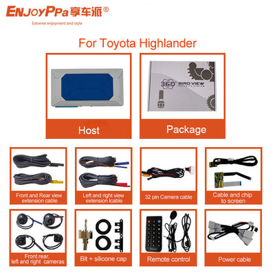 Kit de câmera de estacionamento 360 de visão noturna 1080P para Toyota Highlander