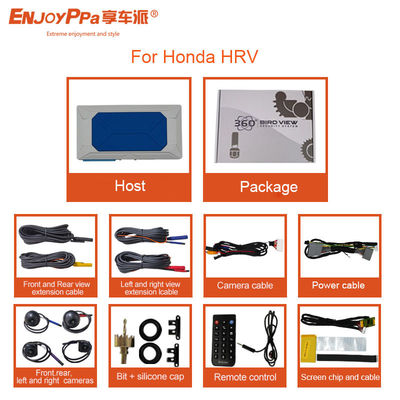 Ecrã táctil 360 graus Sistema de câmera de carro para Honda HRV 4 Way Driving Recorder