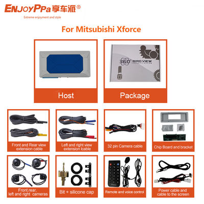 Sistema de câmera de segurança panorâmica de carro 360 Para Mitsubishi Xforce 8 polegadas tela