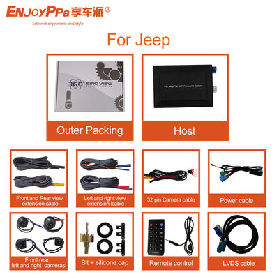 HD 360 View Car Camera System para Jeep Fisheye Câmeras de Visualização Ambiental