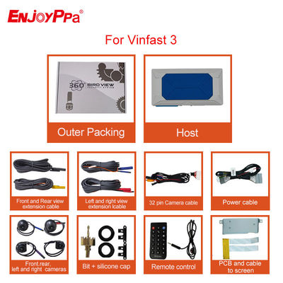 Sistema de câmera de carro 360 para Vinfast 3 com DVR de gravação de 4 vias