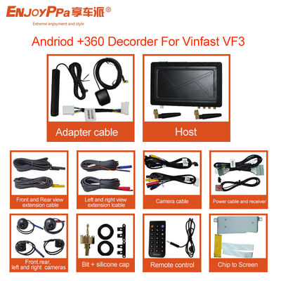 Vinfast VF 3 360 Car Camera 12V Fornecimento de energia e resolução 1080P para atualização de tela original com sistema Andriod