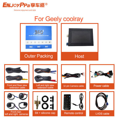 Sistema de câmera de carro à prova d'água 360 graus para segurança de vigilância Geely Coolray
